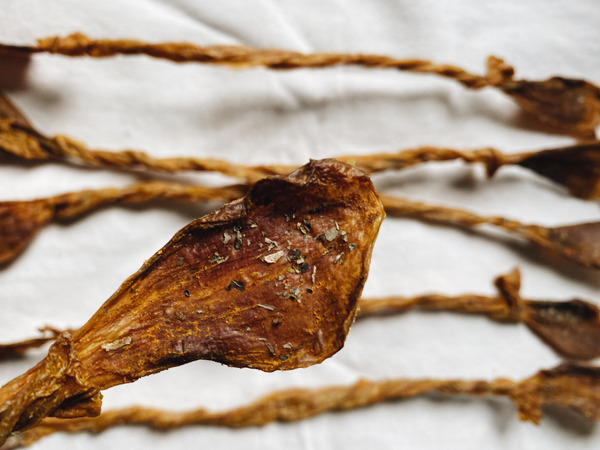 沾到毛了 羅勒咖哩鴨腱帶