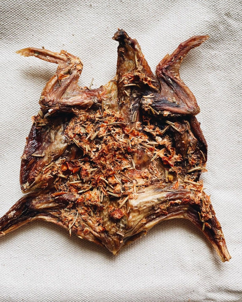 沾到毛了 肉桂蘋果鵪鶉