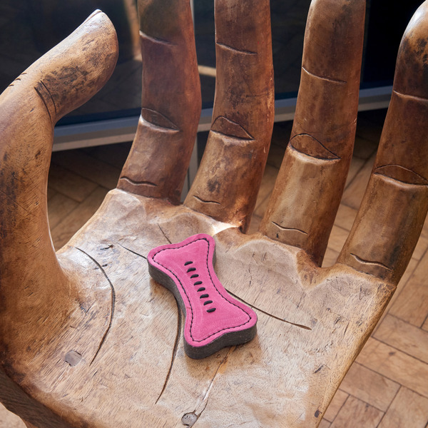 GREEN&WILDS 天然黃麻製犬用啃咬玩具 桃粉骨頭