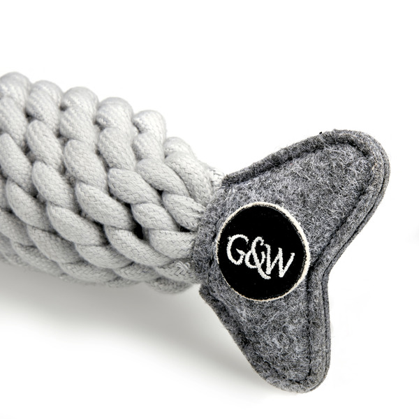 GREEN&WILDS 天然黃麻製犬用啃咬玩具 微笑小魚