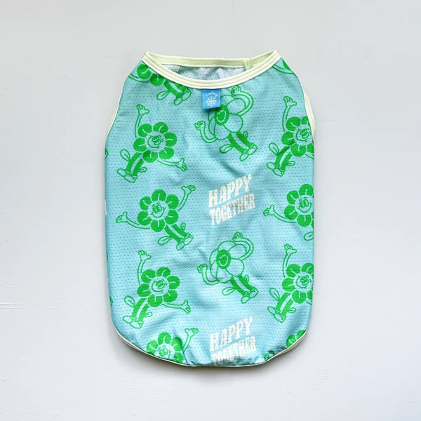 時毛小孩 涼感抗UV背心 歡樂在一起 (天藍)