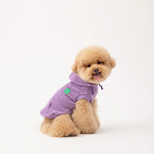 Puppy Gallery 燈芯絨連帽T