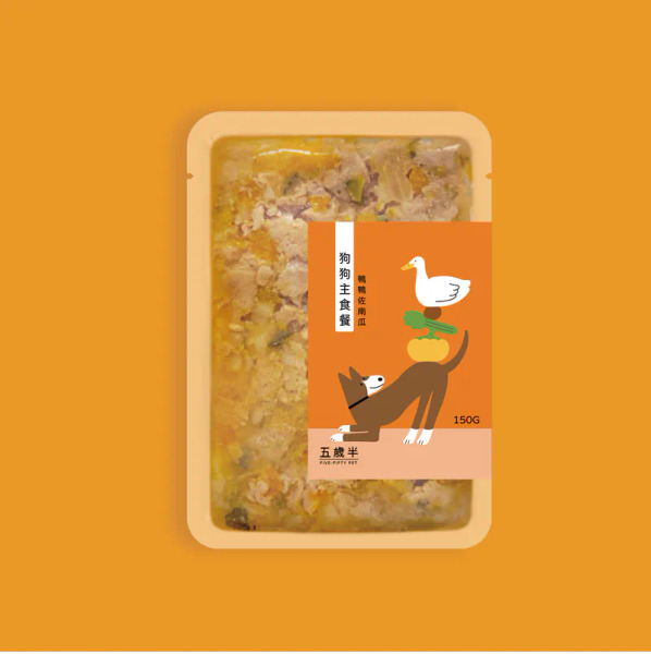五歲半 狗狗主食餐 鴨鴨佐南瓜