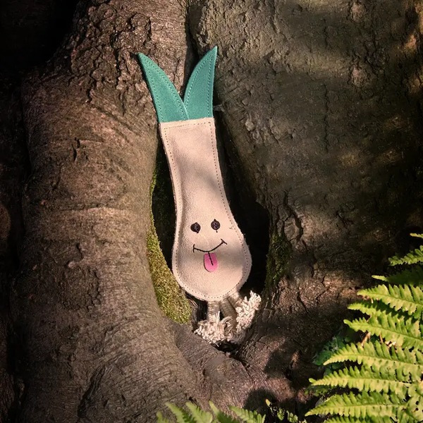 GREEN&WILDS 天然黃麻製犬用啃咬玩具 韭菜