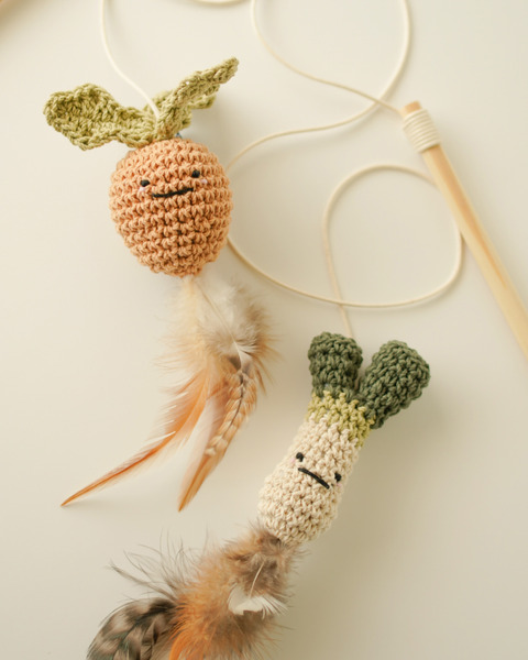 Qbabyxi pet 編織羽毛逗貓棒