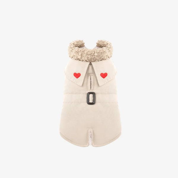 Puppy Gallery 愛心小高領風衣外套