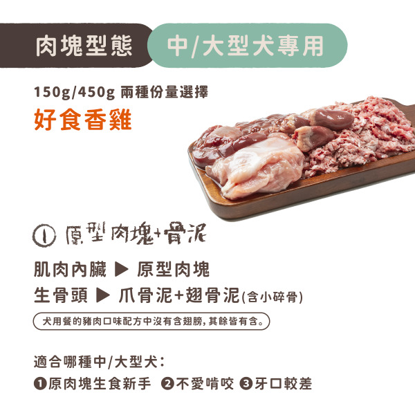 TrueRaw初肉 犬用原型生食主餐｜肉來我就初 好食香雞