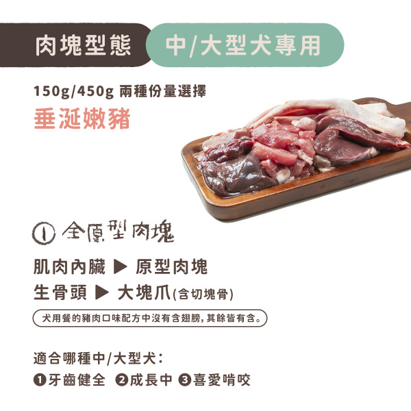 TrueRaw初肉 犬用原型生食主餐｜肉來我就初 垂涎嫩豬