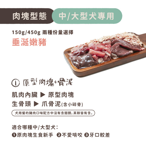 TrueRaw初肉 犬用原型生食主餐｜肉來我就初 垂涎嫩豬