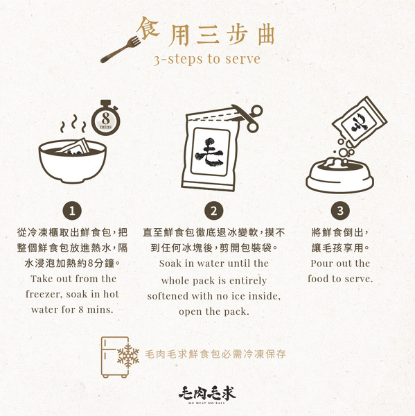 毛肉毛求 鴨肉紅蘿蔔燕麥 鮮食包