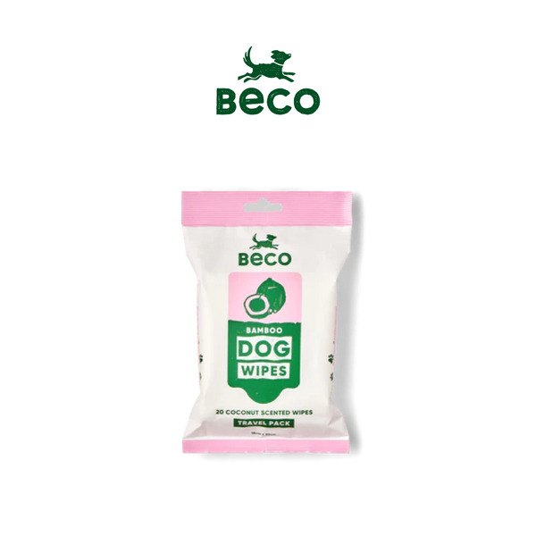 英國 Beco 竹製狗狗濕紙巾隨身包 椰子香​