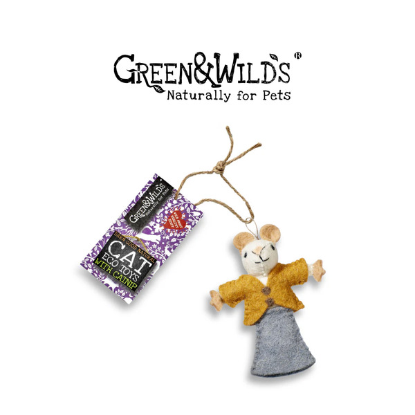 GREEN&WILDS 天然羊毛氈貓薄荷貓咪玩具 老鼠奶奶
