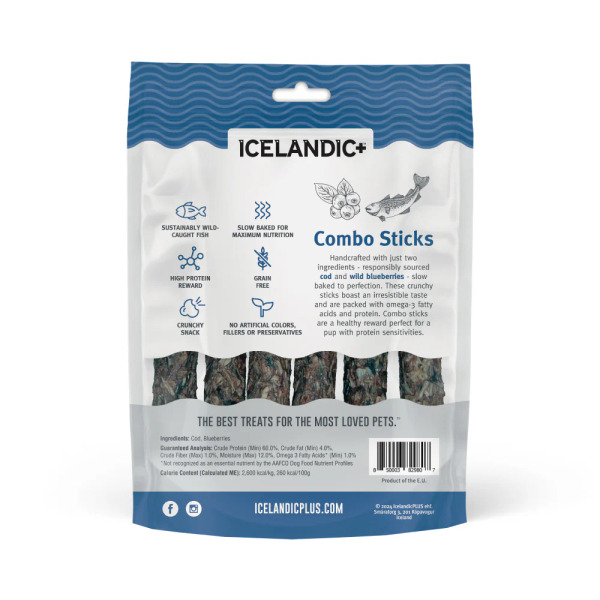 Icelandic+ 冰島現撈 藍莓鱈魚雙享棒 六支