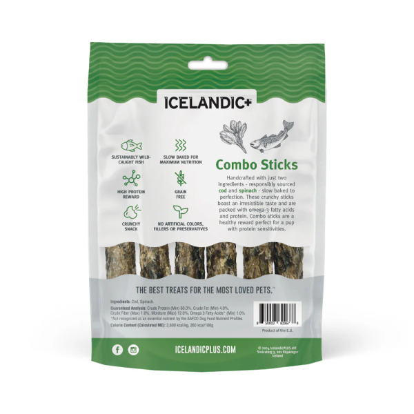 Icelandic+ 冰島現撈 菠菜鱈魚雙享棒 六支