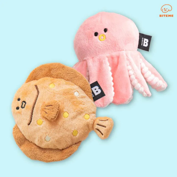 BITE ME 海洋好朋友 比目魚+章魚2入組 藏食玩具