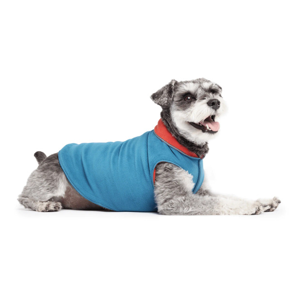 Gold Paw 雙層彈性刷毛背心 甜椒紅/海軍藍