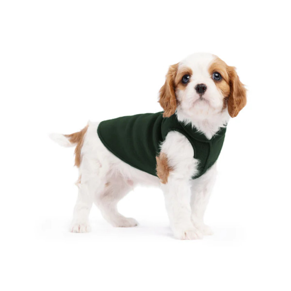 Gold Paw 單層彈性刷毛背心 杉林綠